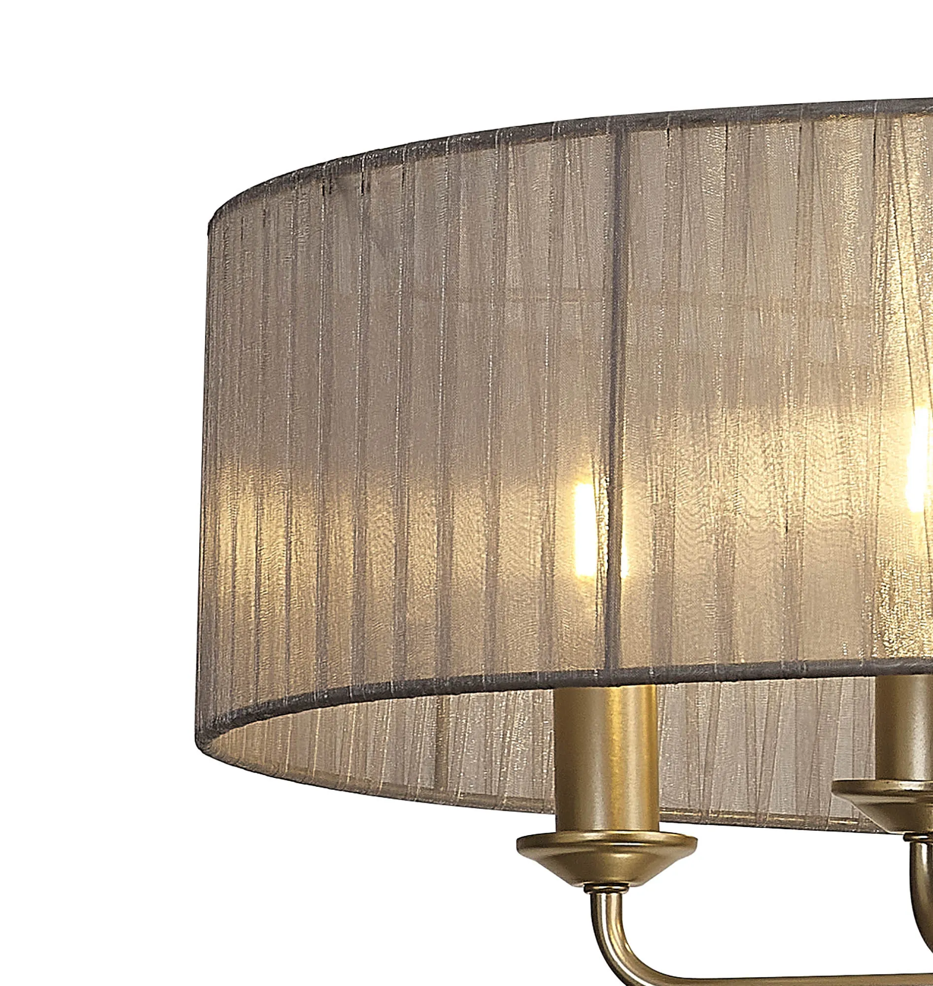 Banyan 45cm 3 Light Pendant Champagne Gold; Grey DK0966  Deco Banyan CG GR